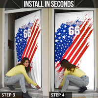 Custom Patriotic Motocross Door Cover with American Flag - Wonder Print Shop