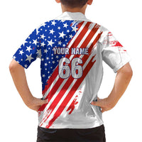 Custom Patriotic Motocross Family Matching Mermaid Dress and Hawaiian Shirt with American Flag - Wonder Print Shop