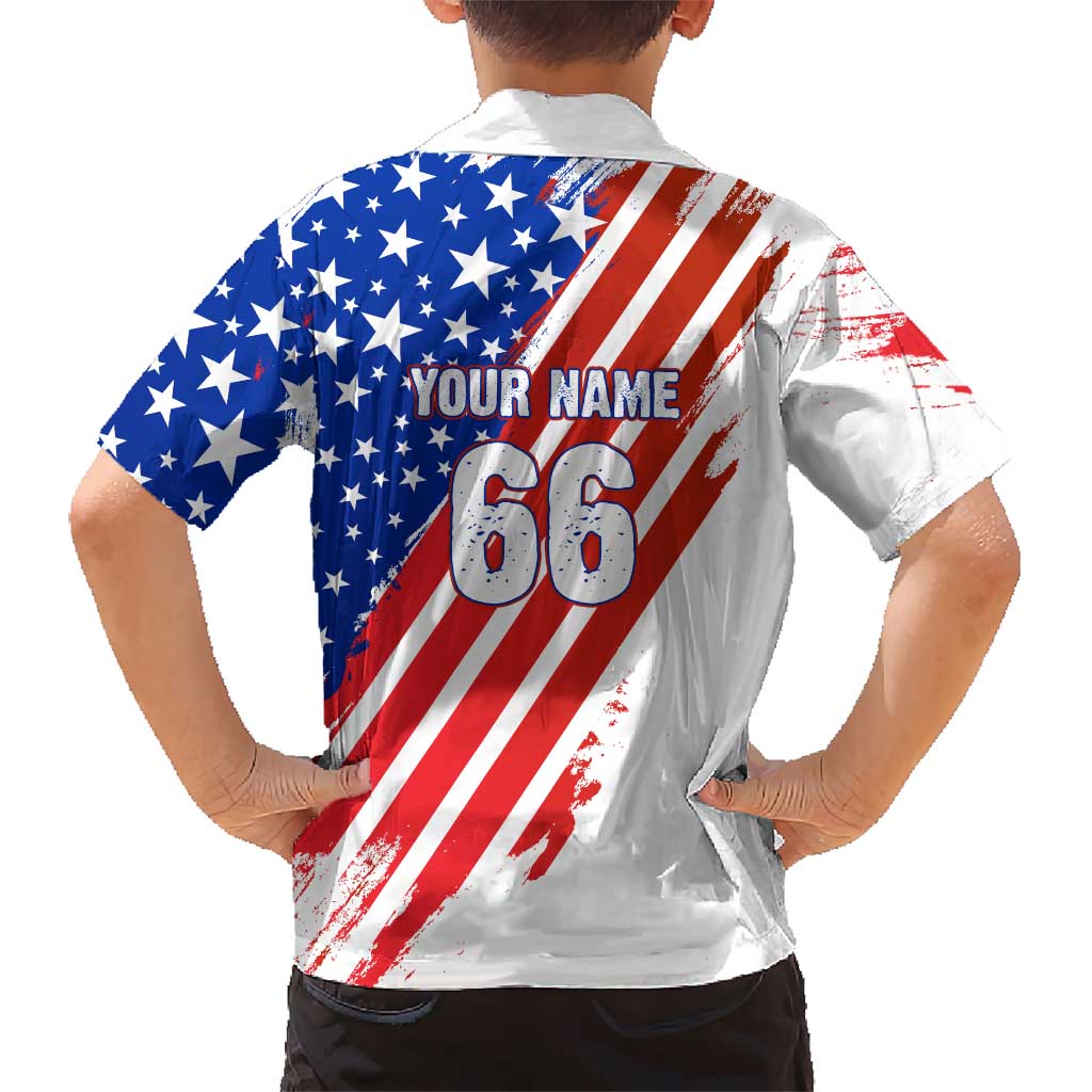 Custom Patriotic Motocross Family Matching Summer Maxi Dress and Hawaiian Shirt with American Flag - Wonder Print Shop