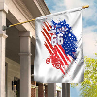 Custom Patriotic Motocross Garden Flag with American Flag - Wonder Print Shop
