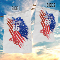 Custom Patriotic Motocross Garden Flag with American Flag - Wonder Print Shop