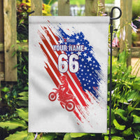 Custom Patriotic Motocross Garden Flag with American Flag - Wonder Print Shop