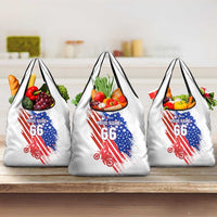 Custom Patriotic Motocross Grocery Bag with American Flag - Wonder Print Shop