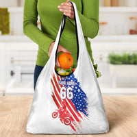 Custom Patriotic Motocross Grocery Bag with American Flag - Wonder Print Shop