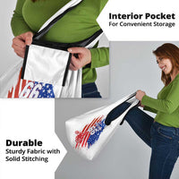Custom Patriotic Motocross Grocery Bag with American Flag - Wonder Print Shop