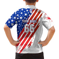 Custom Patriotic Motocross Hawaiian Shirt with American Flag - Wonder Print Shop