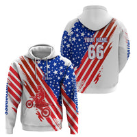 Custom Patriotic Motocross Hoodie with American Flag - Wonder Print Shop