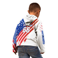 Custom Patriotic Motocross Kid Hoodie with American Flag - Wonder Print Shop