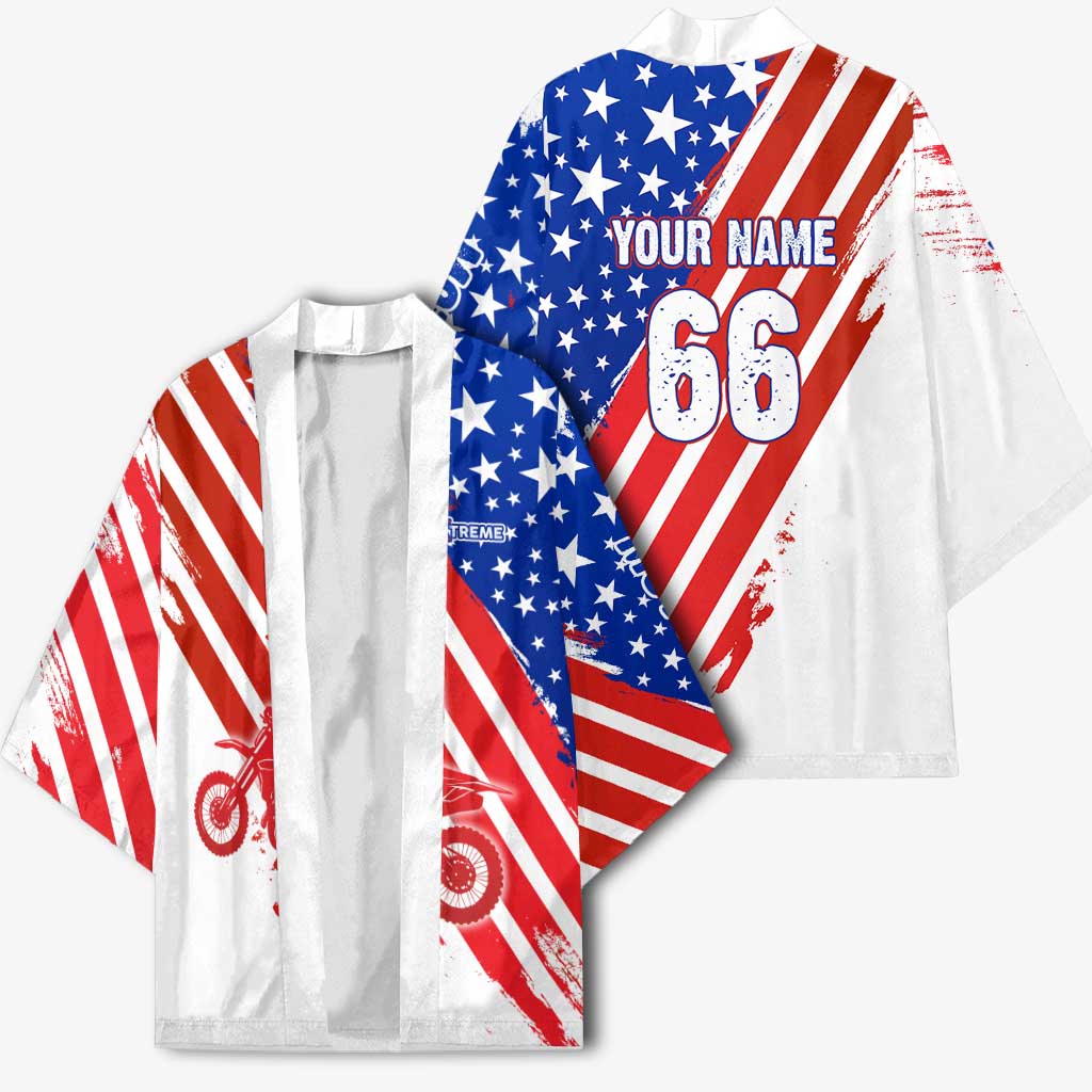 Custom Patriotic Motocross Kimono with American Flag - Wonder Print Shop