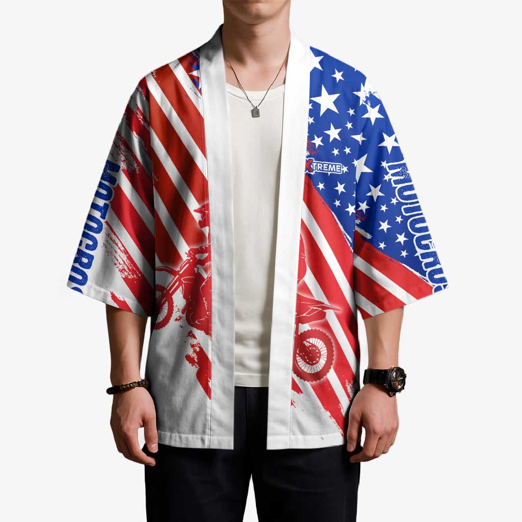 Custom Patriotic Motocross Kimono with American Flag - Wonder Print Shop
