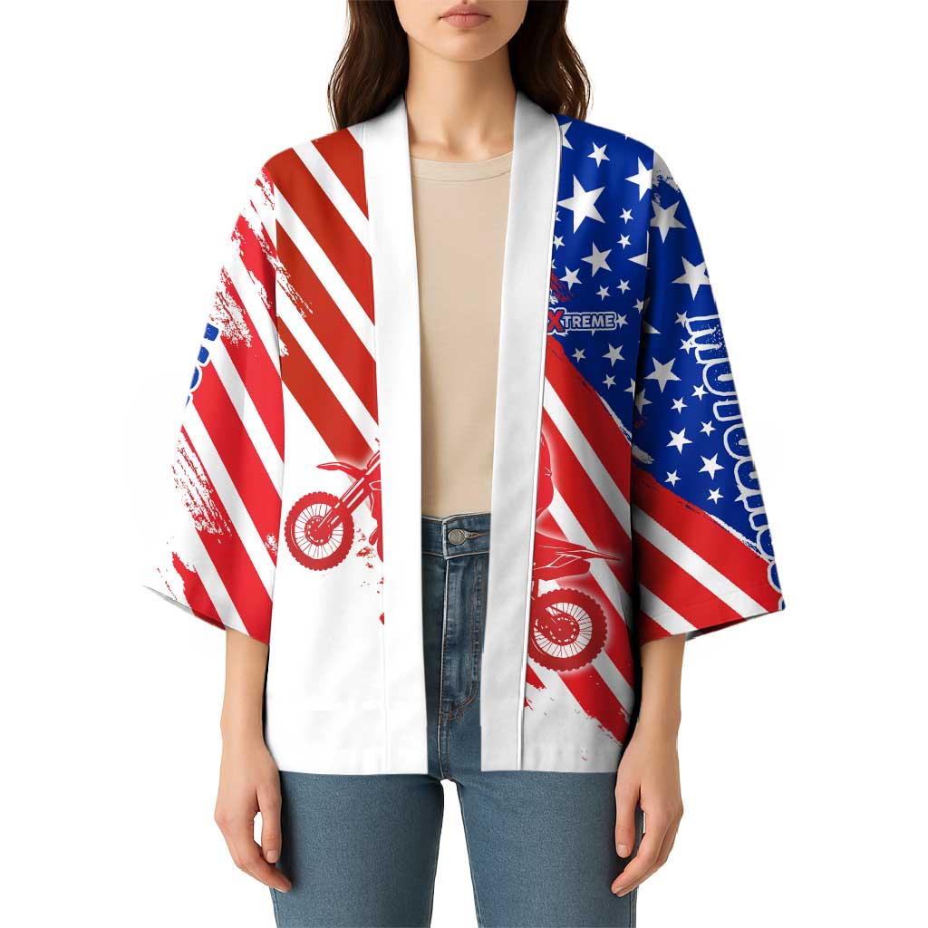 Custom Patriotic Motocross Kimono with American Flag - Wonder Print Shop