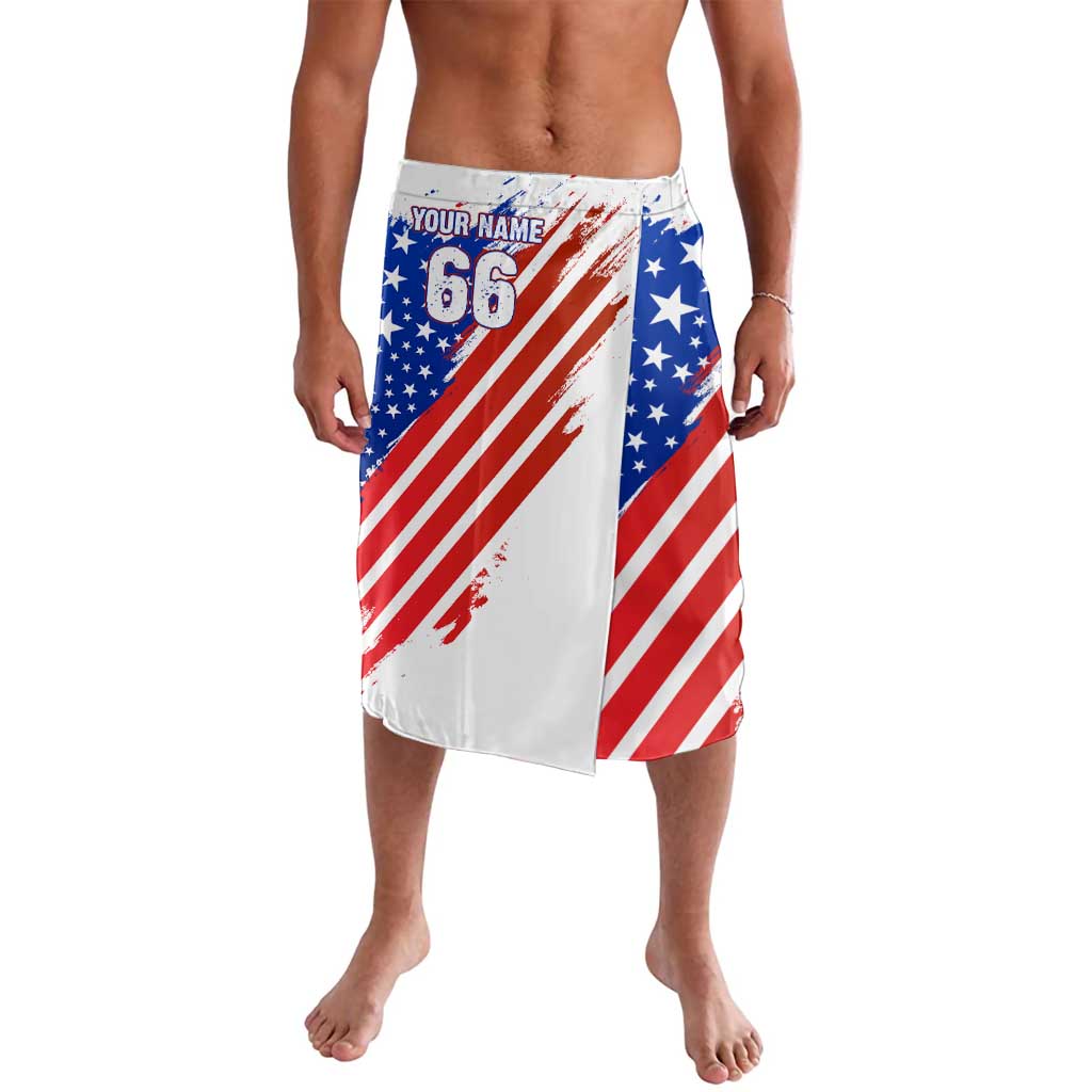 Custom Patriotic Motocross Lavalava with American Flag - Wonder Print Shop