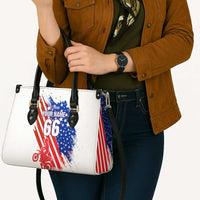 Custom Patriotic Motocross Leather Bag with American Flag - Wonder Print Shop