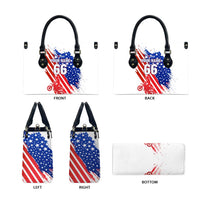 Custom Patriotic Motocross Leather Bag with American Flag - Wonder Print Shop