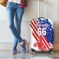 Custom Patriotic Motocross Luggage Cover with American Flag - Wonder Print Shop