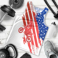 Custom Patriotic Motocross Men Tank Top with American Flag - Wonder Print Shop