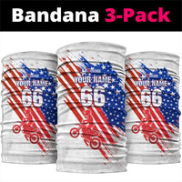Custom Patriotic Motocross Neck Gaiter with American Flag - Wonder Print Shop