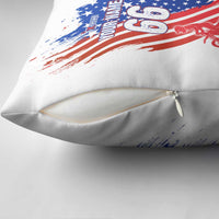 Custom Patriotic Motocross Pillow Cover with American Flag - Wonder Print Shop
