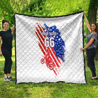 Custom Patriotic Motocross Quilt with American Flag - Wonder Print Shop
