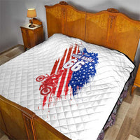 Custom Patriotic Motocross Quilt with American Flag - Wonder Print Shop