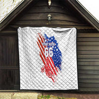 Custom Patriotic Motocross Quilt with American Flag - Wonder Print Shop