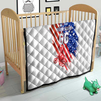 Custom Patriotic Motocross Quilt with American Flag - Wonder Print Shop