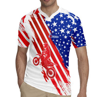 Custom Patriotic Motocross Rugby Jersey with American Flag - Wonder Print Shop