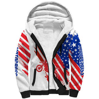 Custom Patriotic Motocross Sherpa Hoodie with American Flag - Wonder Print Shop