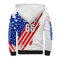 Custom Patriotic Motocross Sherpa Hoodie with American Flag - Wonder Print Shop