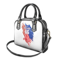 Custom Patriotic Motocross Shoulder Handbag with American Flag - Wonder Print Shop