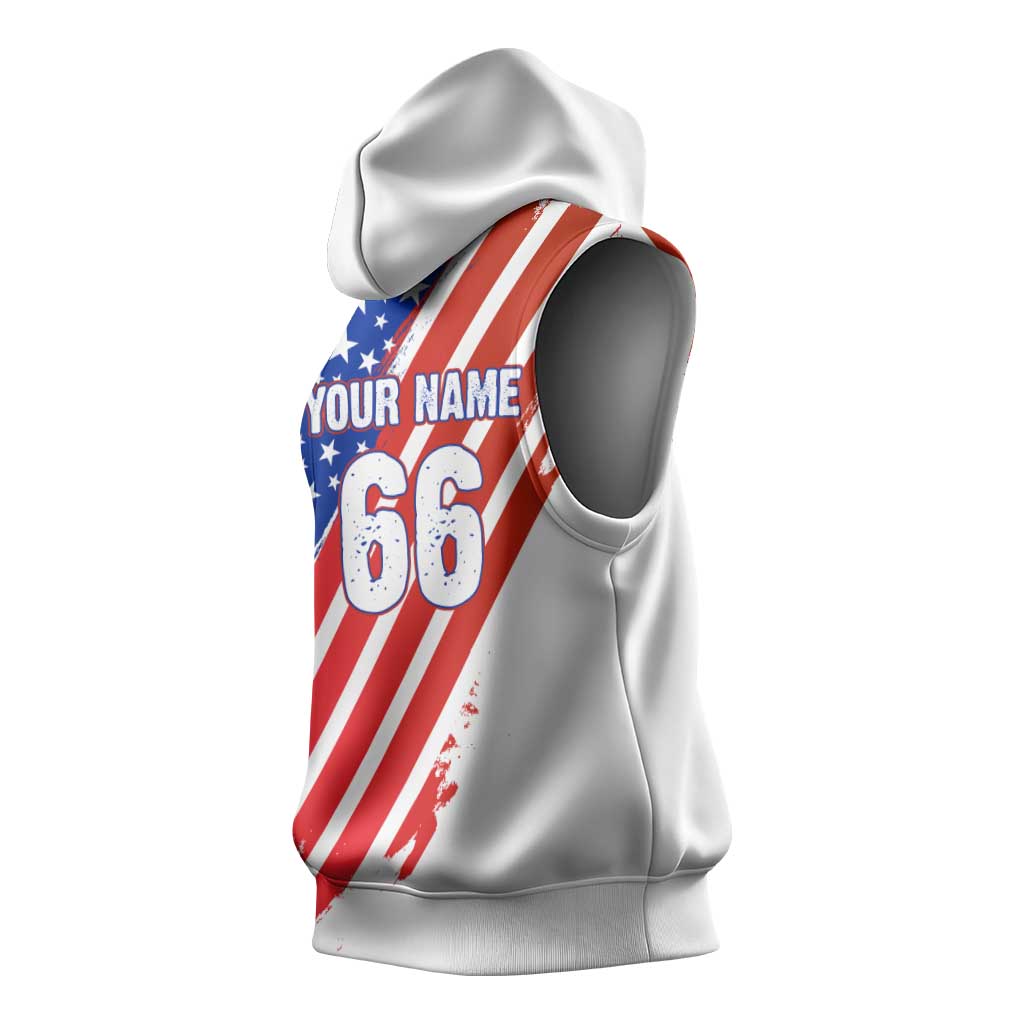 Custom Patriotic Motocross Sleeveless Hoodie with American Flag - Wonder Print Shop