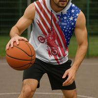 Custom Patriotic Motocross Sleeveless Hoodie with American Flag - Wonder Print Shop