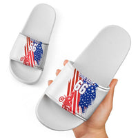 Custom Patriotic Motocross Slide Sandals with American Flag - Wonder Print Shop
