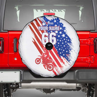 Custom Patriotic Motocross Spare Tire Cover with American Flag - Wonder Print Shop