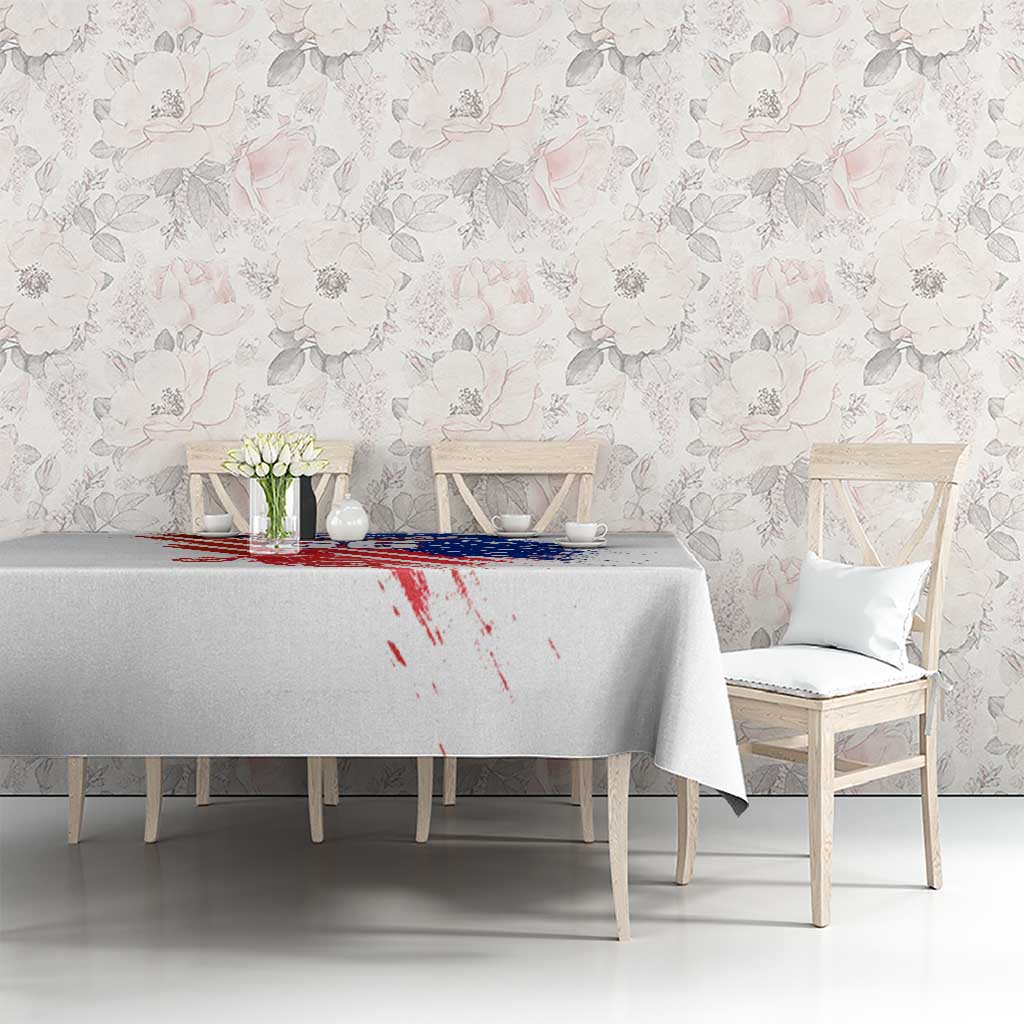 Custom Patriotic Motocross Tablecloth with American Flag - Wonder Print Shop