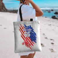 Custom Patriotic Motocross Tote Bag with American Flag - Wonder Print Shop