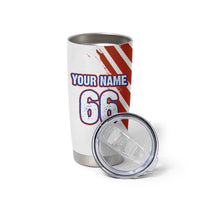 Custom Patriotic Motocross Tumbler Cup with American Flag - Wonder Print Shop