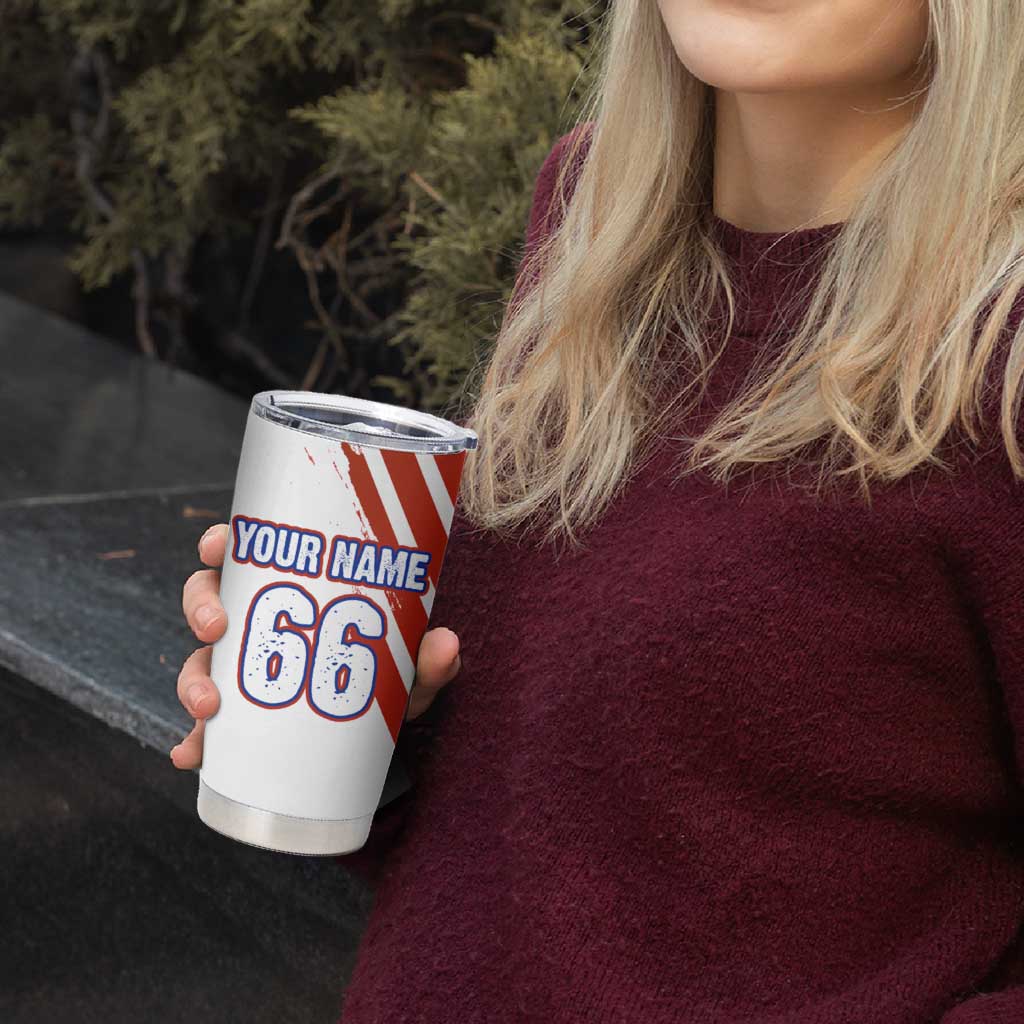 Custom Patriotic Motocross Tumbler Cup with American Flag - Wonder Print Shop