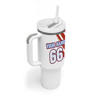 Custom Patriotic Motocross Tumbler With Handle with American Flag - Wonder Print Shop