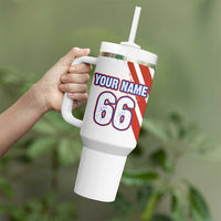 Custom Patriotic Motocross Tumbler With Handle with American Flag - Wonder Print Shop