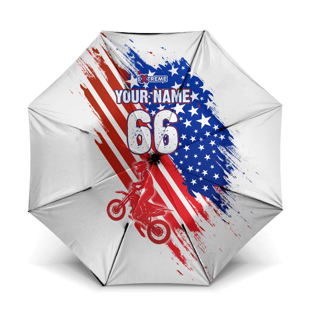 Custom Patriotic Motocross Umbrella with American Flag - Wonder Print Shop