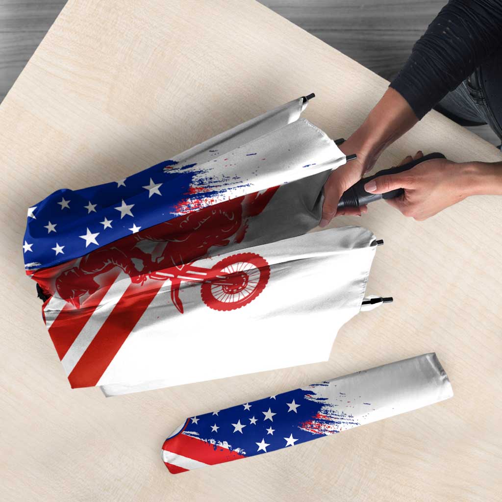 Custom Patriotic Motocross Umbrella with American Flag - Wonder Print Shop