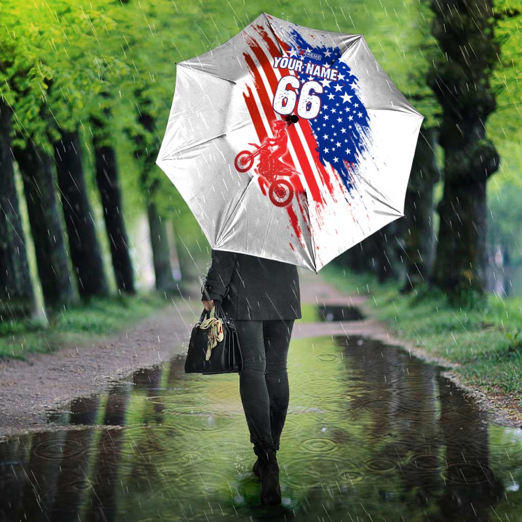 Custom Patriotic Motocross Umbrella with American Flag - Wonder Print Shop