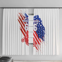Custom Patriotic Motocross Window Curtain with American Flag - Wonder Print Shop