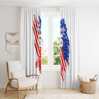 Custom Patriotic Motocross Window Curtain with American Flag - Wonder Print Shop