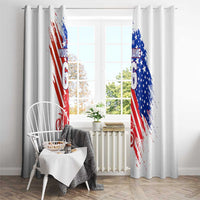 Custom Patriotic Motocross Window Curtain with American Flag - Wonder Print Shop