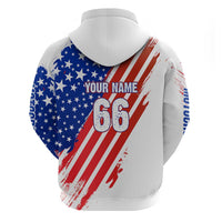Custom Patriotic Motocross Zip Hoodie with American Flag - Wonder Print Shop