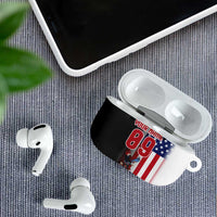 Custom Patriotic Eagle Motocross AirPods Case with American Flag and Rider Design - Wonder Print Shop