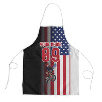 Custom Patriotic Eagle Motocross Apron with American Flag and Rider Design - Wonder Print Shop