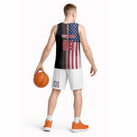 Custom Patriotic Eagle Motocross Basketball Jersey with American Flag and Rider Design - Wonder Print Shop